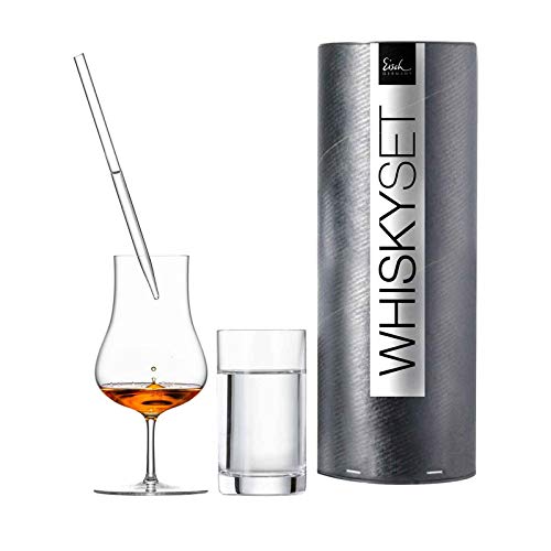 Eisch Gentleman SensisPlus Whisky-Geschenkset 86590007 - Malt Whisky Glas, Wasserbecher & Pipette von EISCH