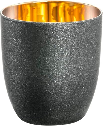 Espresso-Becher H.65mm/100ml 109/6 gold-schwarz COSMO GOLD Eisch Glas**2 (2 Stück) von Eisch Glaskultur