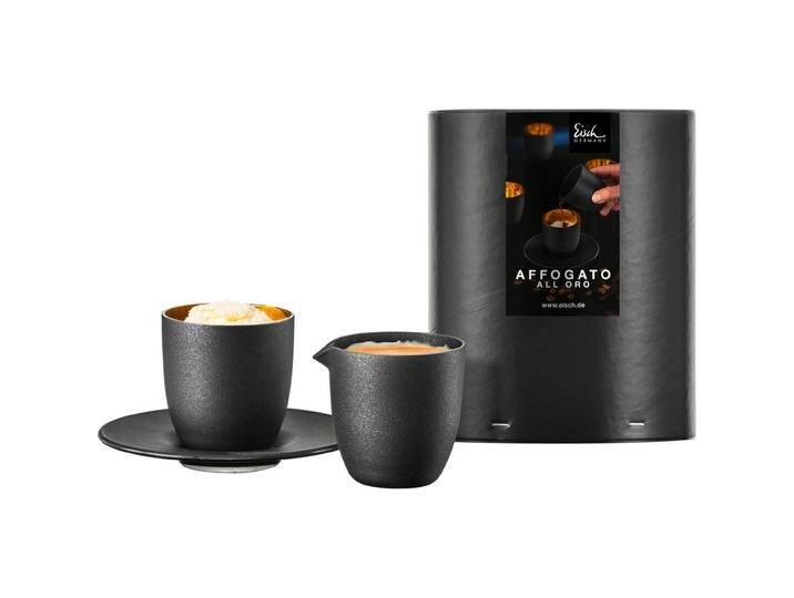 Eisch, Tasse, Cosmo Affogato al oro mit Kännchen (100 ml, 3 x) von Eisch