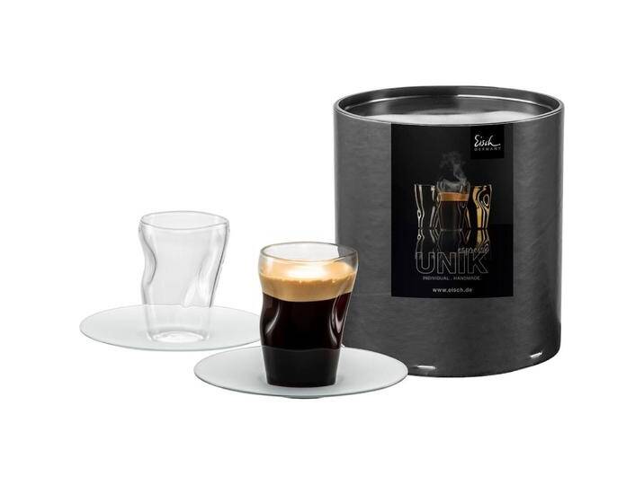 Eisch, Tasse, Unik Espresso mit Untertasse 2er-Set (100 ml, 4 x) von Eisch