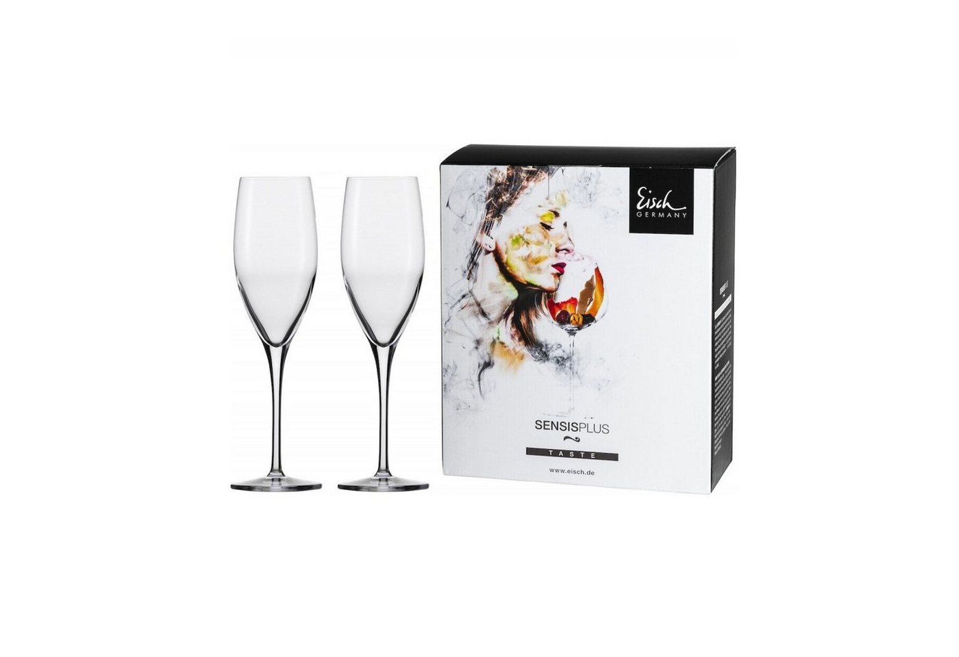 Eisch Champagnerglas Superior SensisPlus 2er Geschenkkarton, Kristallglas von Eisch