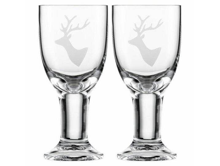 Eisch Germany Rotweinglas 2er Set Chalet 340 ml, Kristallglas, beige von Eisch
