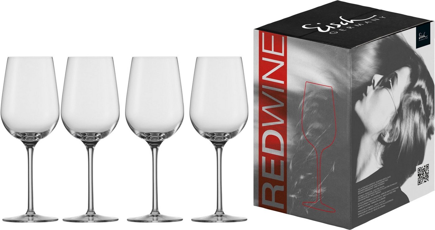 Eisch Rotweinglas Vinezza, Kristallglas, bleifrei, 430 ml, 4-teilig von Eisch