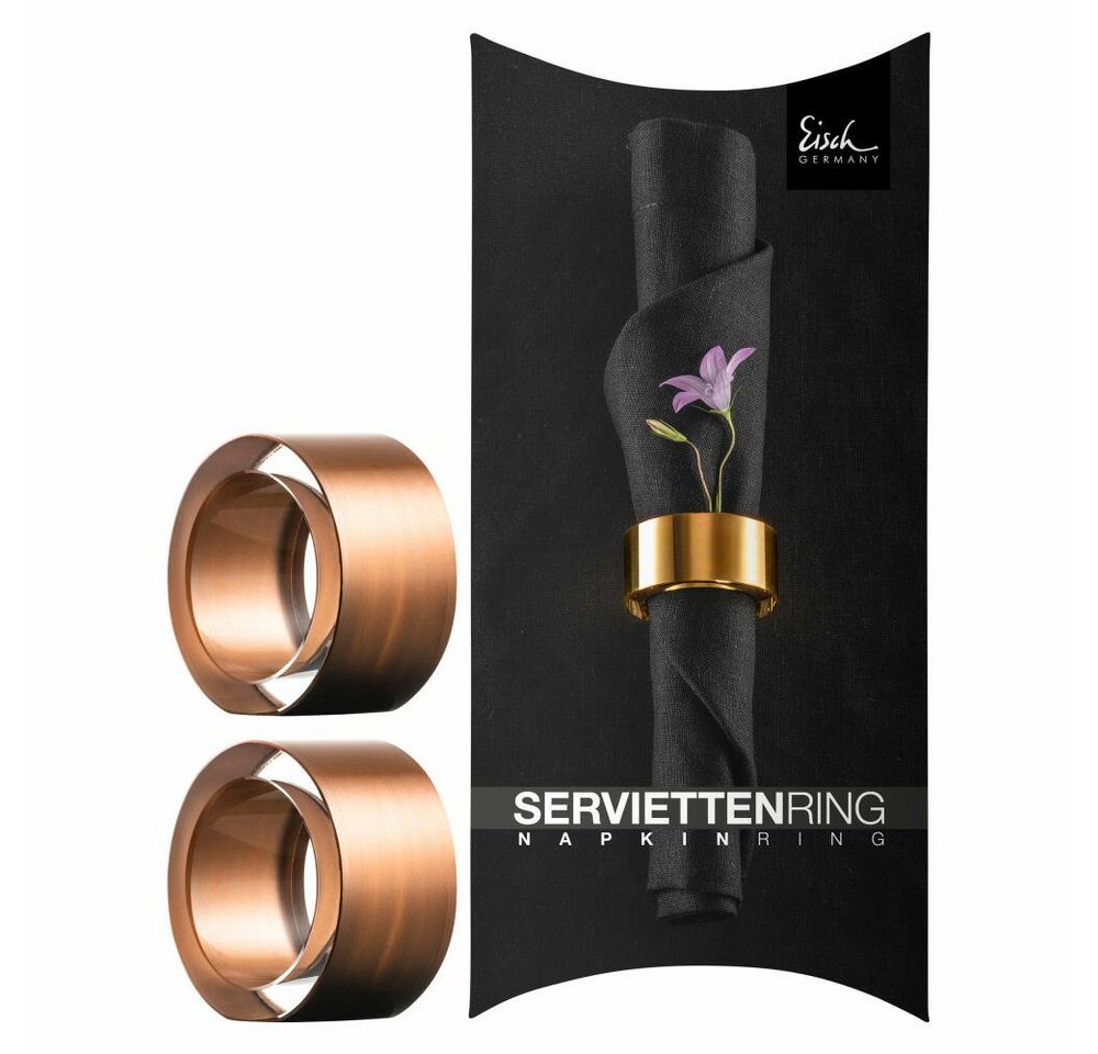 Eisch Germany Serviettenring 2er Set Kaya 50 mm, Glas von Eisch Germany