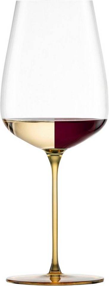 Eisch Weinglas INSPIRE SENSISPLUS, Made in Germany, Kristallglas, Veredelung der farbigen Stiele in Handarbeit, 2-teilig von Eisch