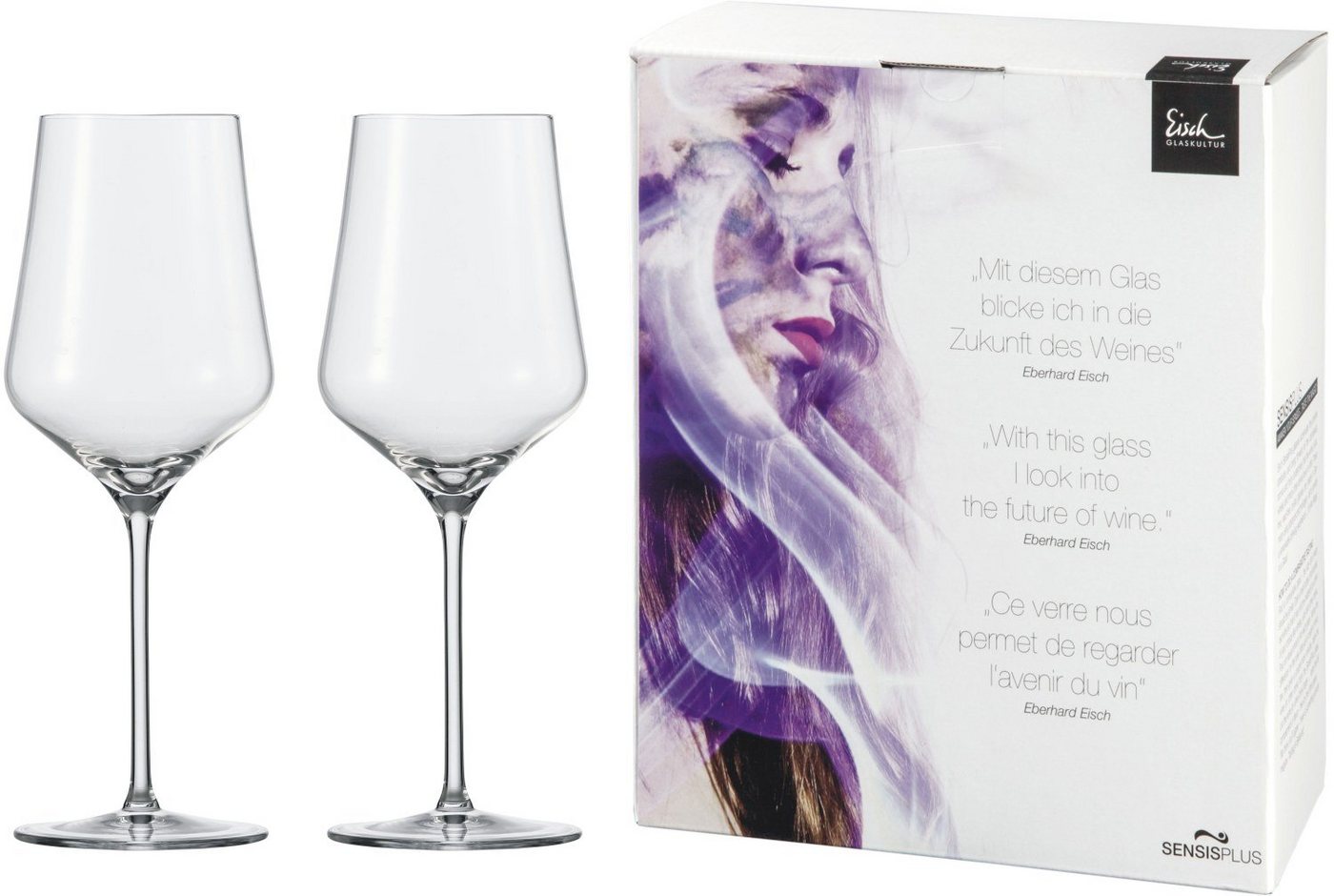 Eisch Germany Weinglas Sky SensisPlus Rotwein 2er Geschenkkarton, Kristallglas von Eisch Germany