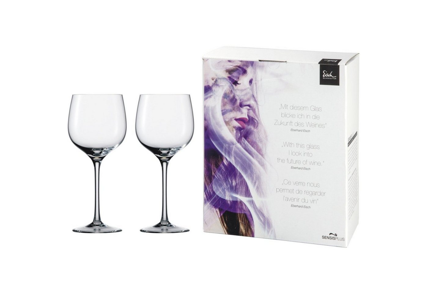 Eisch Germany Weinglas Superior SensisPlus Burgunder 2er Geschenkkarton, Kristallglas von Eisch Germany