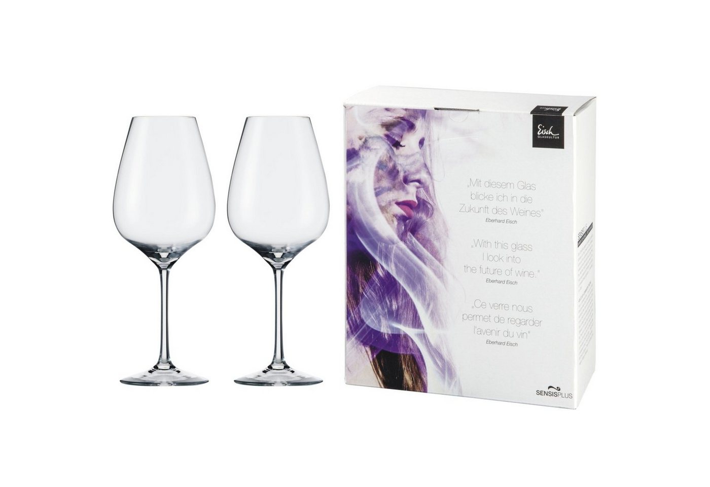 Eisch Germany Weinglas Superior SensisPlus Syrah 2er Geschenkkarton, Kristallglas von Eisch Germany
