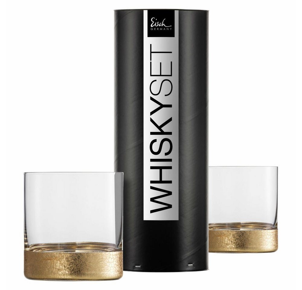 Eisch Whiskyglas 2er Set Gold Rush 400 ml, Kristallglas von Eisch