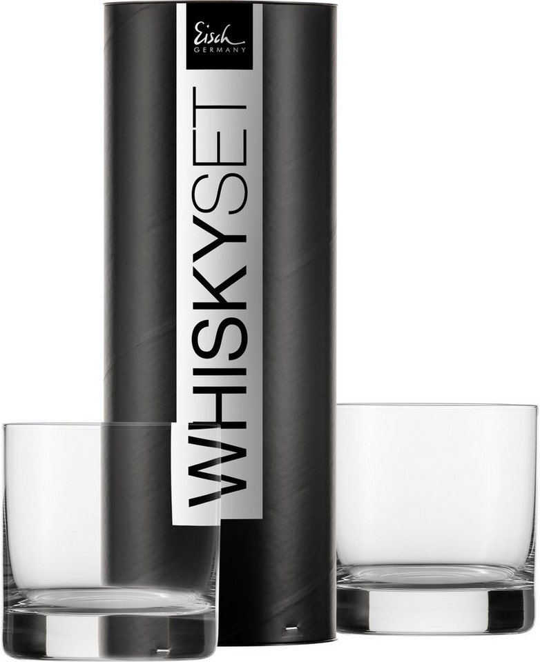 Eisch Whiskyglas GENTLEMAN, 400 ml, Kristallglas, in Handarbeit mit echtem Platin veredelt, 2-teilig, Made in Germany von Eisch