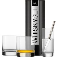 Eisch Whiskyglas "GENTLEMAN", (Set, 4 tlg., 1 Whisky-Pipette, 2 Whisky-Tumbler, 1 Wasserglas in Geschenkröhre), Made in Germany, 4-teilig von Eisch