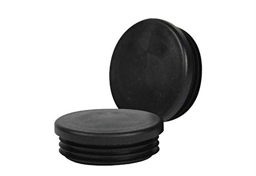 Lamellenstopfen rund 48mm für Rohrwandstärke 1-2mm - 25 Stück schwarz Rohrkappen von EisenRon