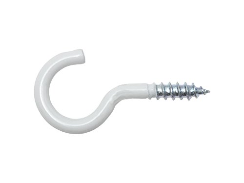 Schraubhaken weiss gebogen 5,2x65 / 20 mm - 50 Stück Hakenschrauben von EisenRon