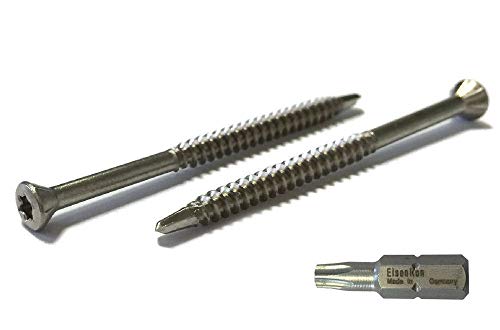Dielenschrauben Edelstahl 3,2x50 mm - 200 St. mit Linsenkopf Torx A2 incl. Bit Dielenschrauben Edelstahl 3,2x50 mm - 200 St. mit Linsenkopf Torx A2 incl. Bit von EisenRon
