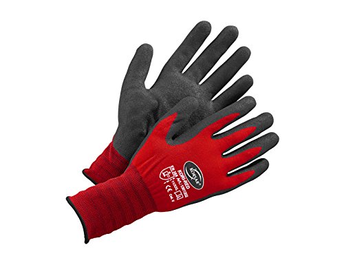 EisenRon 6 Paar Arbeitsschutzhandschuhe in Größe 9 / L - Kori Red von Korsar aus Nylon von EisenRon