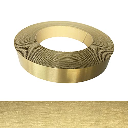 Kantenumleimer ABS 22mm x 10m mit Schmelzkleber in echt Metall gold gebürstet von EisenRon