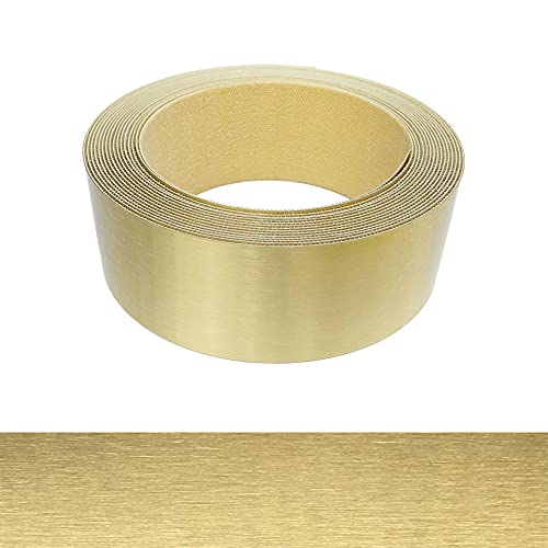 Kantenumleimer ABS 42mm x 1m mit Schmelzkleber in echt Metall gold gebürstet von EisenRon