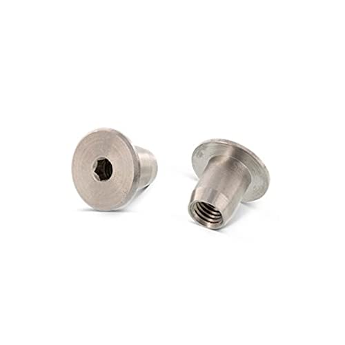 M6 x 10 mm Hülsenmuttern mit Flachkopf und Innensechskant - 12 Stück Edelstahl M6 x 10 mm Hülsenmuttern mit Flachkopf und Innensechskant - 12 Stück Edelstahl von EisenRon