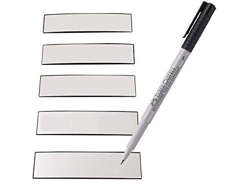 Magnetstreifen Etiketten weiß 100x30 mm - 75 Stück - beschreibbar incl. Stift von EisenRon