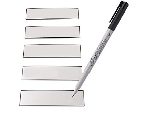 Magnetstreifen Etiketten weiß 100x30 mm - 75 Stück - beschreibbar incl. Stift Magnetstreifen Etiketten weiß 100x30 mm - 75 Stück - beschreibbar incl. Stift von EisenRon