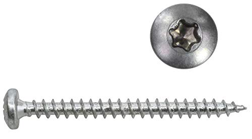 Panhead Schrauben Edelstahl 4x35 mm - 200 St. Vollgewinde Holzschrauben Torx A2 von EisenRon