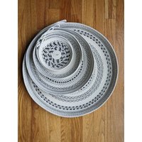 Handgemachte Teller Aus Seil Wanddekoration | Tischdekoration von EisenbarthCreations
