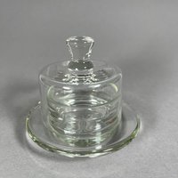 Kleines Kristall Glas Kaviar Oder Butter Döschen Butterdose Vintage von EisenhoferAntik
