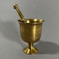 Messing Mörser Vintage Massiv Home Deko Brutalist Alchemie Apotheke von EisenhoferAntik