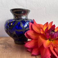 Silber Porzellan Vase Veyhl Plüderhausen Silberporzellan Overlay Art Déco Silber Porzellan Vase Veyhl Plüderhausen Silberporzellan Overlay Art Déco von EisenhoferAntik