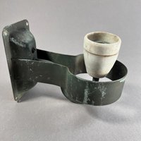 Wandlampe Metall Mit Porzellanfassung Bauhaus Industrial 1920 1930 Für Bastler Und Heimwerker Denkmalschutz von EisenhoferAntik