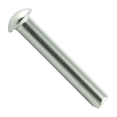 Eisenwaren2000 | 5 x 18 mm Halbrundnieten (5 Stück) - Vollnieten mit Halbrundkopf ISO 1051 - DIN 660 - Edelstahl A2 V2A - rostfrei von Eisenwaren2000