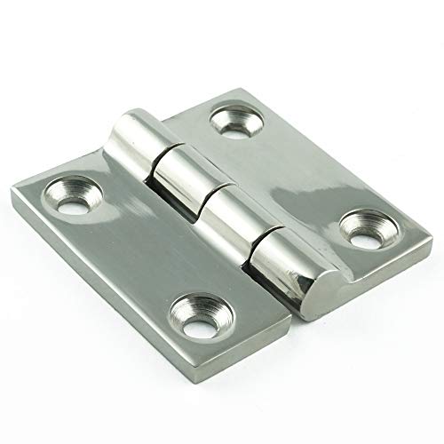 Eisenwaren2000 | 50 x 50 x 4,5 Scharnier (5 Stück) - Türscharnier - Möbelscharnier - Beschlag - Edelstahl A4 VA V4A - rostfrei von Eisenwaren2000