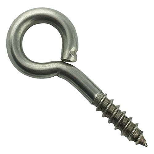 Eisenwaren2000 | 6 x 66 mm Aug-Schraube (5 Stück) - Ösenschrauben mit Holzgewinde - Ringschrauben - Edelstahl A2 V2A - rostfrei von Eisenwaren2000