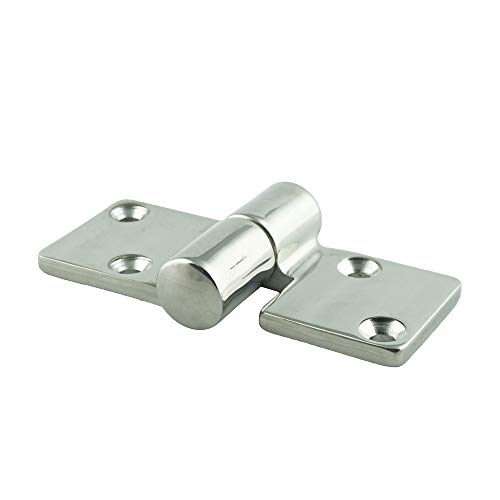 Eisenwaren2000 | 92 x 36 x 5 Links Scharnier (2 Stück) - Türscharnier - Möbelscharnier - Beschlag - Edelstahl A4 VA V4A - rostfrei von Eisenwaren2000
