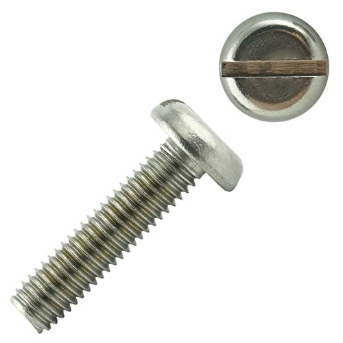 Eisenwaren2000 | Flachkopfschrauben mit Schlitz M6 x 16 mm (10 Stück) - Schlitzschrauben DIN 85 - ISO 1580 Flachkopf Schrauben - Gewindeschrauben - Edelstahl A2 V2A - rostfrei von Eisenwaren2000