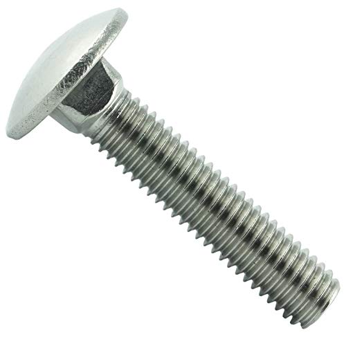 Eisenwaren2000 | Flachrundschrauben mit Vierkantansatz M16 x 40 mm (2 Stück) - Schlossschrauben DIN 603 - ISO 8677 Flachrundkopf Schrauben - Gewindeschrauben - Vollgewinde - Edelstahl A2 - rostfrei von Eisenwaren2000