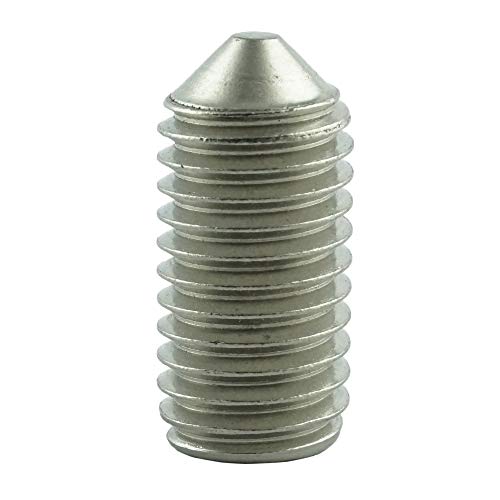 Eisenwaren2000 | M10 x 10 mm Gewindestift mit Innensechskant und Spitze (100 Stück) - Madenschrauben DIN 914 - ISO 4027 - Gewindeschrauben - Edelstahl A2 V2A - rostfrei von Eisenwaren2000
