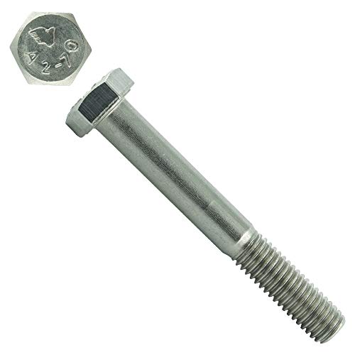 Eisenwaren2000 | M14 x 65 mm Sechskantschrauben mit Schaft (10 Stück) - DIN 931 - ISO 4014 - Maschinenschrauben mit Teilgewinde - Gewindeschrauben - Edelstahl A2 V2A - rostfrei von Eisenwaren2000