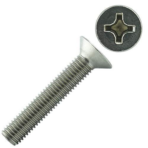 Eisenwaren2000 | M2 x 5 mm Senkkopfschrauben mit Kreuzschlitz H (100 Stück) - DIN 965 - ISO 7046 Senkkopf Schrauben - Gewindeschrauben - Vollgewinde - Edelstahl A2 V2A - rostfrei von Eisenwaren2000