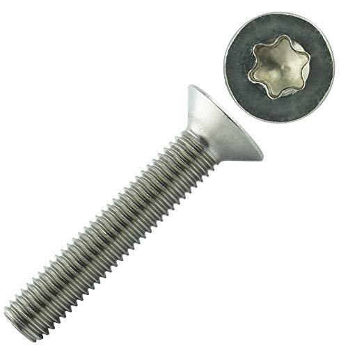 Eisenwaren2000 | M4 x 40 mm Senkkopfschrauben mit Innensechsrund TX - T20 (100 Stück) - DIN 965 - ISO 14581 Senkkopf Schrauben - Gewindeschrauben - Vollgewinde - Edelstahl A2 V2A - rostfrei von Eisenwaren2000