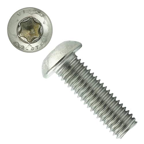 Eisenwaren2000 | M6 x 25 mm Linsenkopfschrauben mit Innensechsrund TX (100 Stück) - ISO 7380 Linsenkopf Schrauben mit Flachkopf - Gewindeschrauben - Edelstahl A2 V2A - rostfrei von Eisenwaren2000