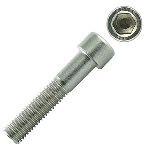 Eisenwaren2000 | Zylinderschrauben mit Innensechskant M14 x 100 mm (10 Stück) - Zylinderkopf Schrauben ISO 4762 - DIN 912 - Gewindeschrauben - Edelstahl A2 V2A- rostfrei von Eisenwaren2000