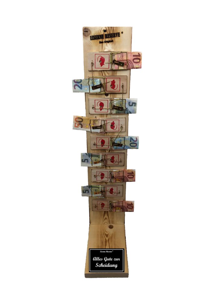 Eiserne Reserve® Geschenkbox Alles Gute zur Scheidung - Eiserne Reserve Mausefalle Deluxe 9er Geldg von Eiserne Reserve®