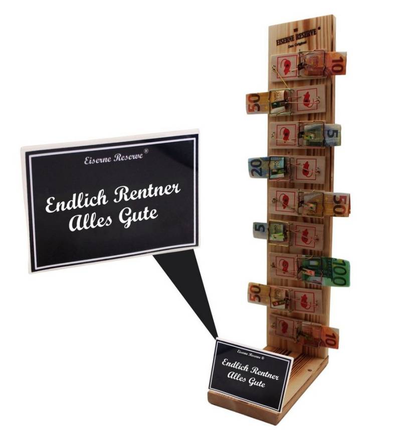 Eiserne Reserve® Geschenkbox Endlich Rentner Alles Gute - Eiserne Reserve Mausefalle Deluxe 9er Gel von Eiserne Reserve®