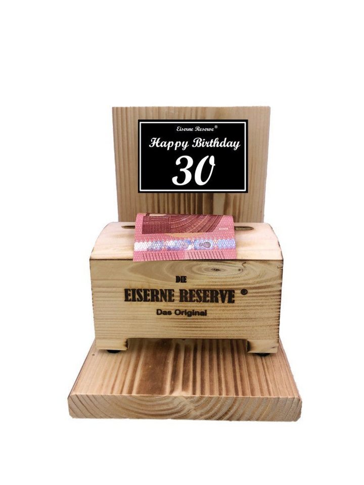 Eiserne Reserve® Geschenkbox Happy Birthday 30 - Eiserne Reserve Geldbox - Geburtstag Geldgeschenk von Eiserne Reserve®