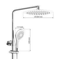 EISL Duschset GRANDE VITA Duschsystem mit Thermostat und Ablage, Chrom/Weiß von Eisl
