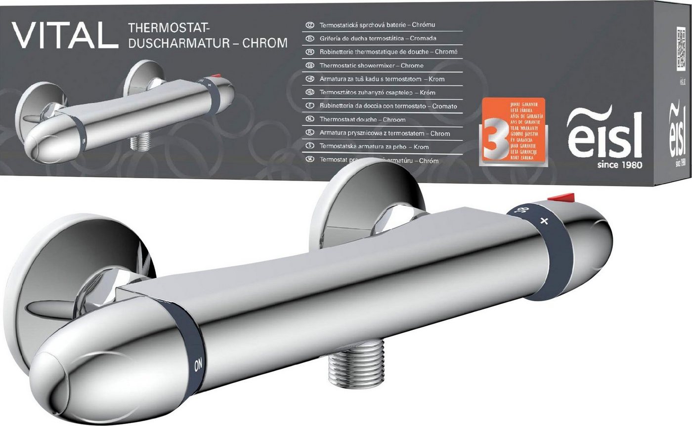 Eisl Duscharmatur VITAL mit Thermostat, Mischbatterie Dusche, Duschthermostat in Chrom von Eisl