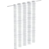 Eisl Duschvorhang "White Wave" Breite 180 cm waschbarer Antischimmel Textil Vorhang (Höhe 200 cm) von Eisl