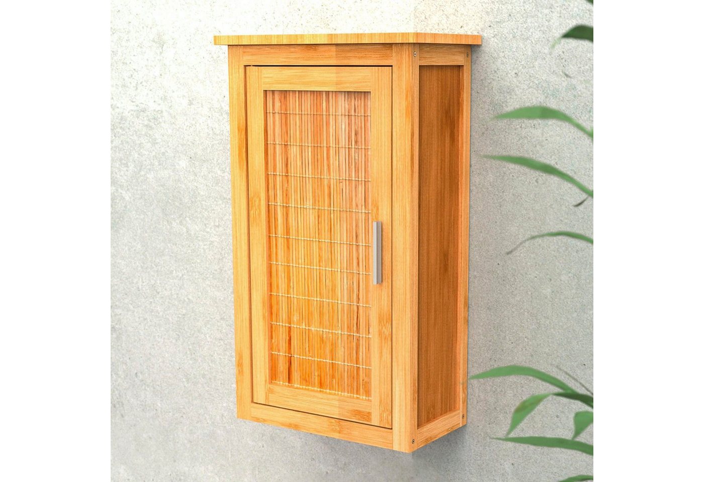 Eisl Hängeschrank Bambus Badezimmerschrank schmal für die Wand, nachhaltige Badmöbel Bambus von Eisl