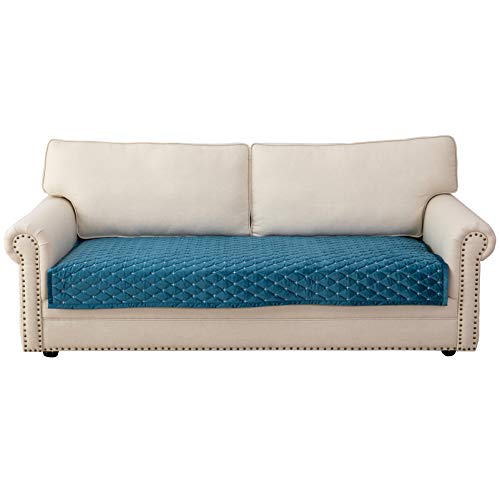 Eismodra Sofa Überzug,Sofabezug 3 Sitzer,Anti-Rutsch-Couch Überzug für L Form Sofaschoner Chaiselongue Ecksofa 2 Sitzer Schonbezüge Wohnzimmer Sessel Hunde Haustiere,Blau,110x160cm(nur 1 Stück) von Eismodra